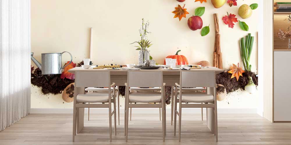 Toprak ve Sebzelerle Hasat Temalı Duvar Kağıdı 12303