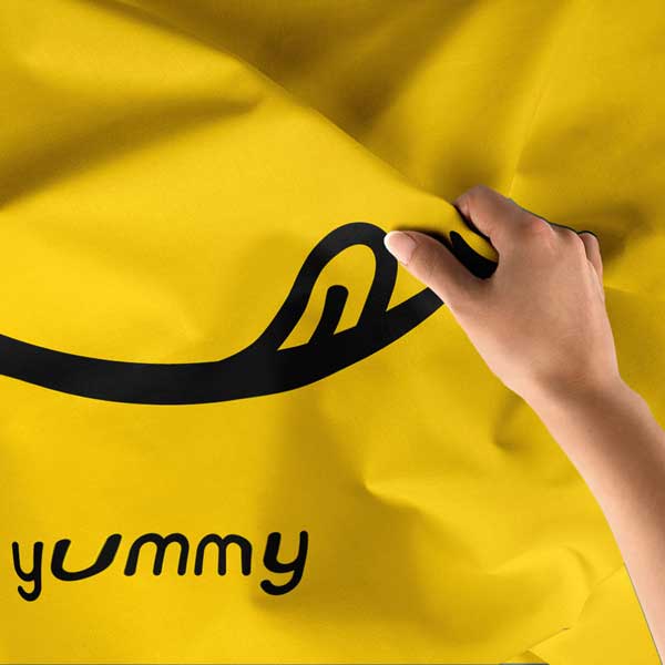 food-wall-art-tapestry-12516-04 Yummy Yazılı Minimalist Sarı Duvar Örtüsü 12516