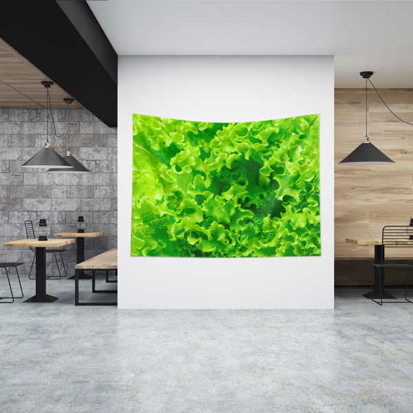 Marul Yaprakları Desenli Duvar Örtüsü 12518