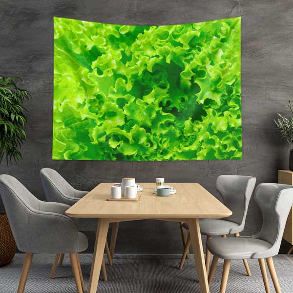 Marul Yaprakları Desenli Duvar Örtüsü 12518