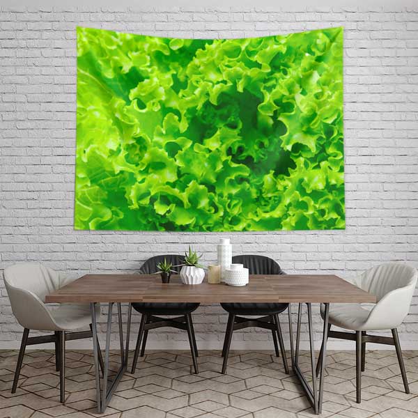 Marul Yaprakları Desenli Duvar Örtüsü 12518