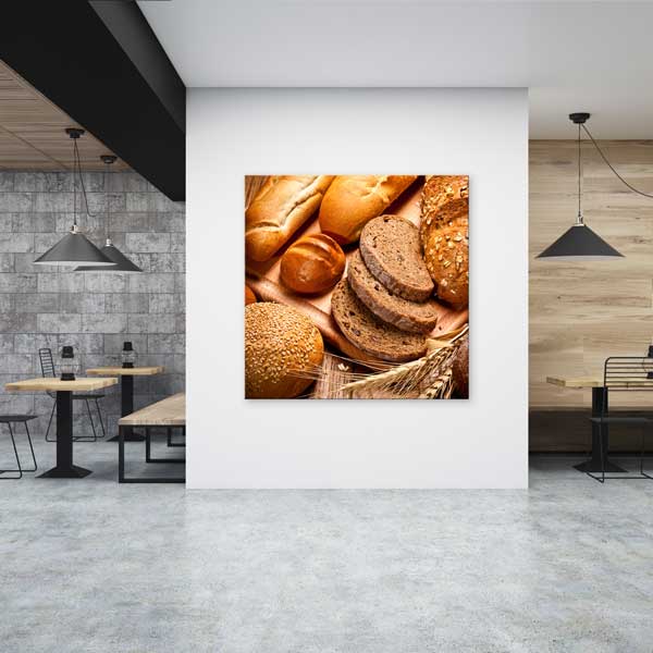 Çeşitli Ekmek Türleri Temalı Rustik Mutfak Dekoru Kanvas Tablo – 12285