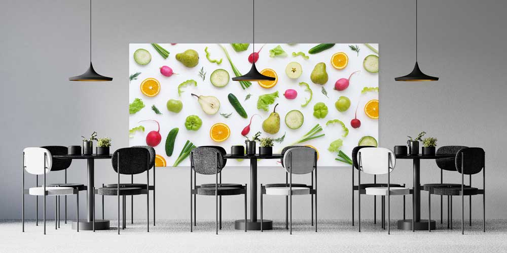 Taze Sebze ve Meyve Kompozisyonlu Büyük Ebat Duvar Dekoru – 12421