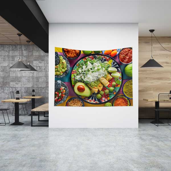 food-wall-tapestry-art-12514-00 Meksika Mutfağı Kompozisyonu Duvar Örtüsü 12514