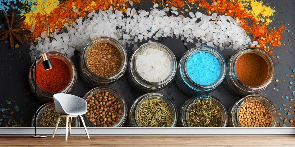 Baharat Kavanozları ve Deniz Tuzu Duvar Kağıdı 12293