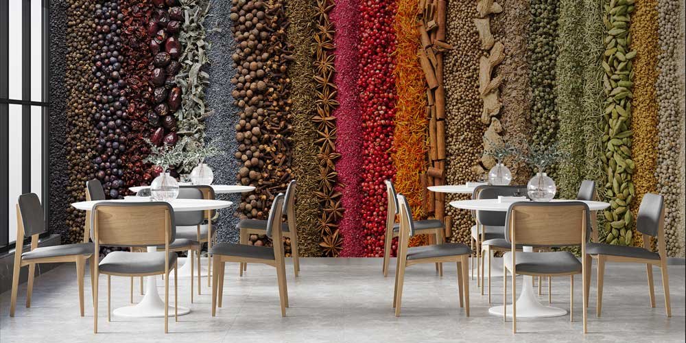 Baharat Dizilimli Renkli Duvar Kağıdı 12292