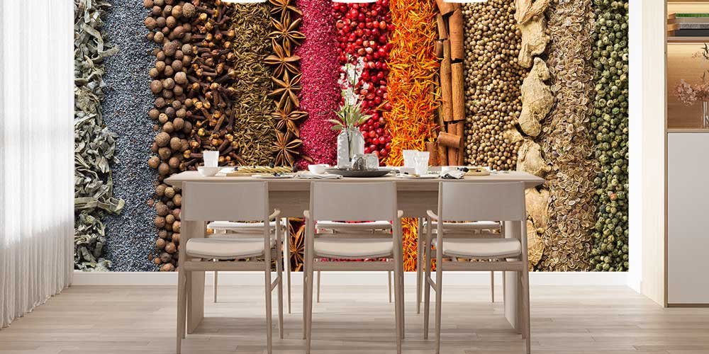 Baharat Dizilimli Renkli Duvar Kağıdı 12292