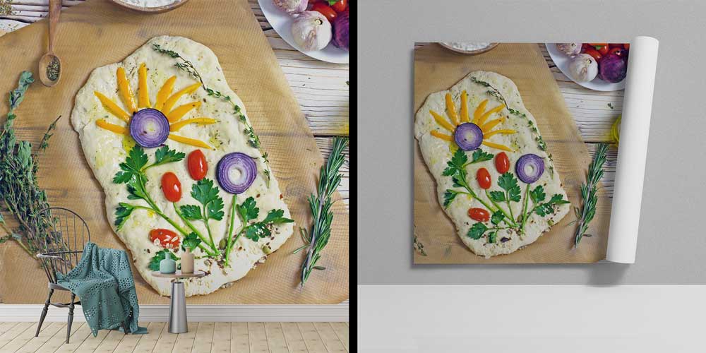 Doğal Sebzelerle Hazırlanmış Mutfak Sanatı Duvar Kağıdı 12308