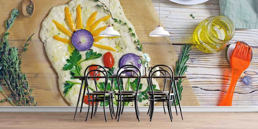 Doğal Sebzelerle Hazırlanmış Mutfak Sanatı Duvar Kağıdı 12308