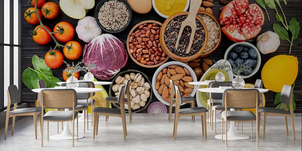 Renkli Doğal Gıdalar ve Kuruyemişler Duvar Kağıdı 12297