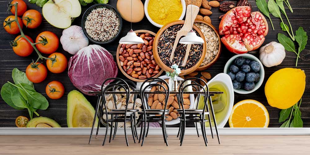 Renkli Doğal Gıdalar ve Kuruyemişler Duvar Kağıdı 12297