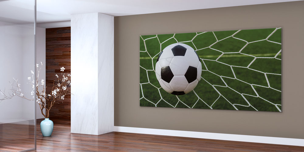 Futbol Topu ve Kale Ağı Temalı Büyük Ebat Spor Duvar Dekoru – 7909-DK