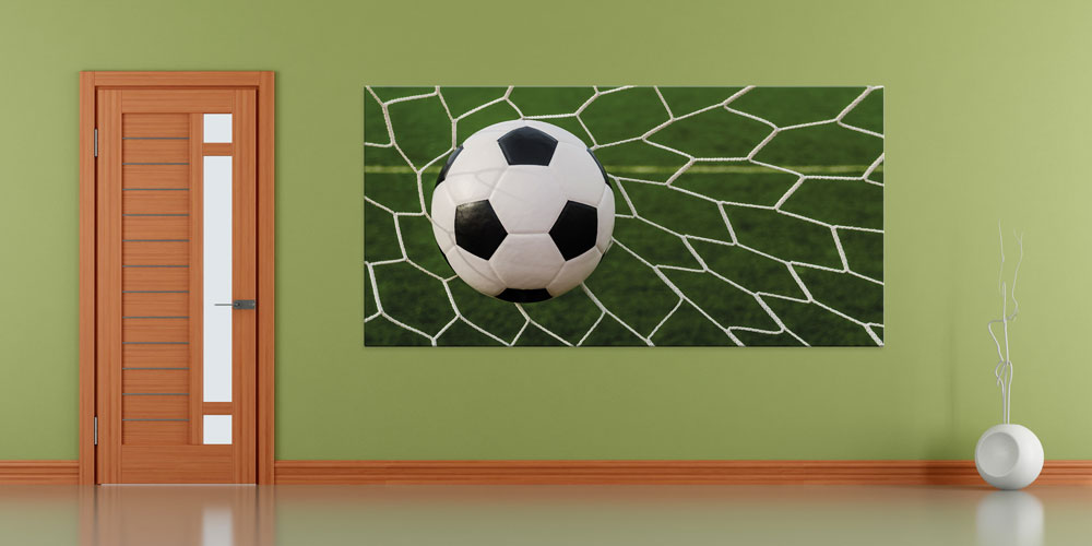 Futbol Topu ve Kale Ağı Temalı Büyük Ebat Spor Duvar Dekoru – 7909-DK