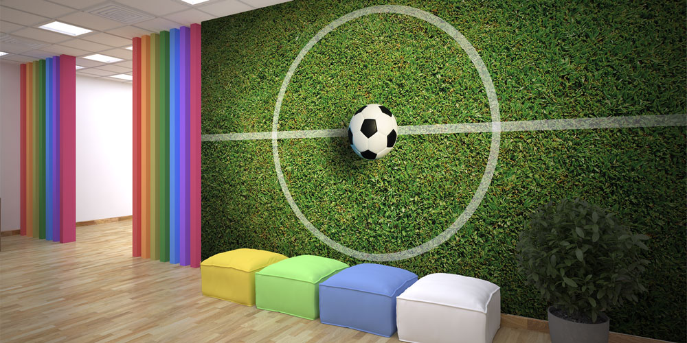 Futbol Orta Saha Çimli Duvar Kağıdı 5839