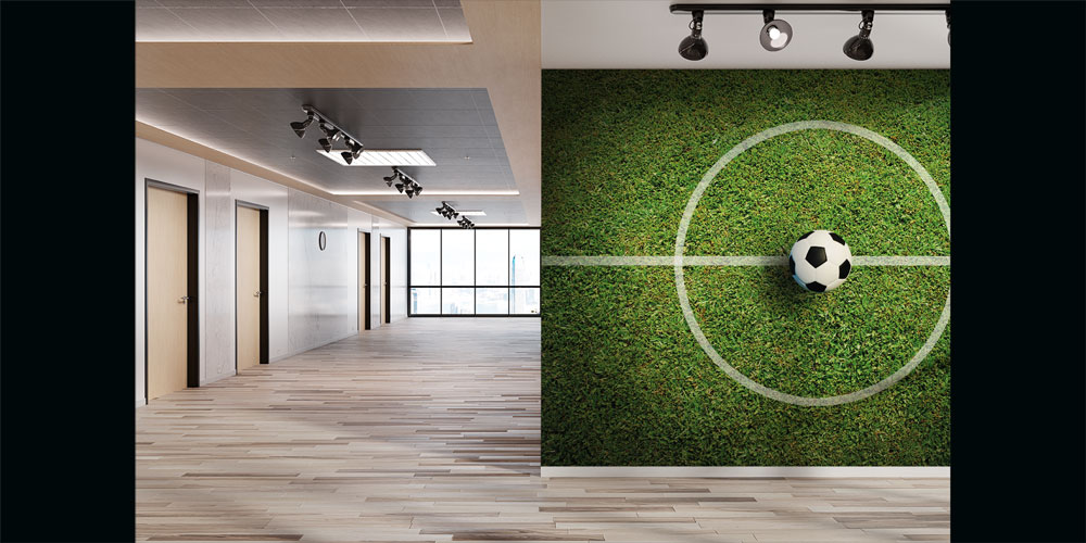 Futbol Orta Saha Çimli Duvar Kağıdı 5839