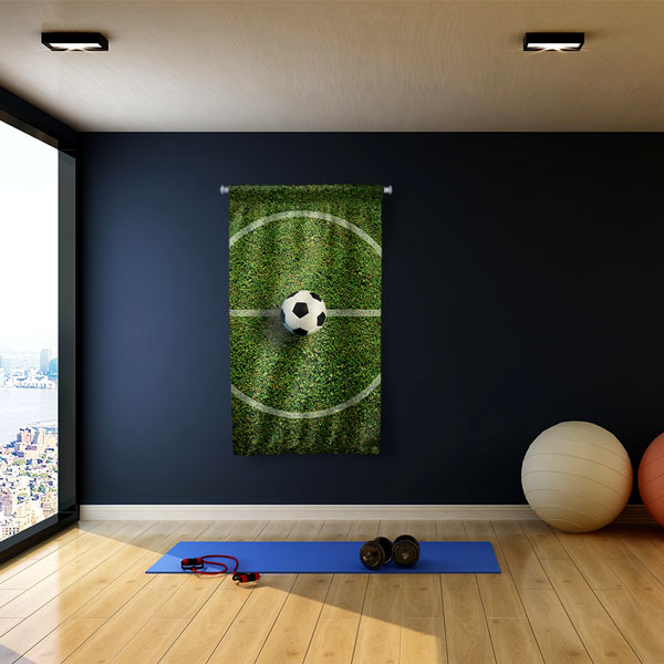 Futbol Sahası Ortası Duvar Flaması 5891