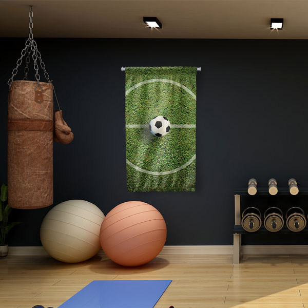 Futbol Sahası Ortası Duvar Flaması 5891