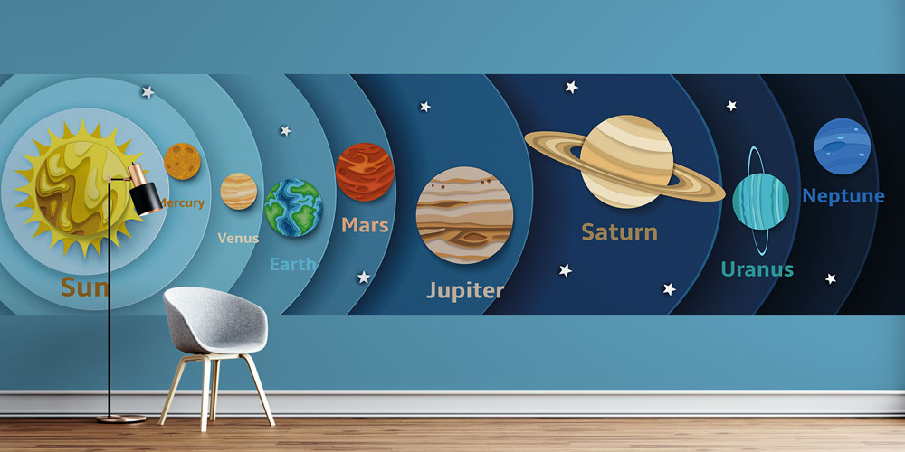 Renkli Güneş Sistemi Duvar Kağıdı 10310
