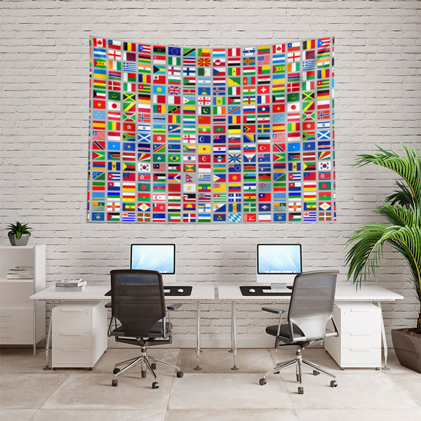 Dünya Bayrakları Duvar Örtüsü 8260
