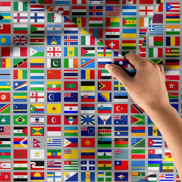 Dünya Bayrakları Duvar Örtüsü 8260