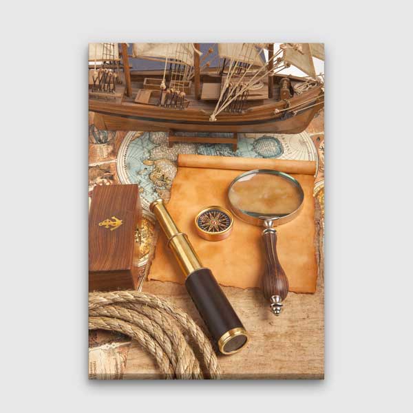 Antik Harita ve Keşif Temalı Dekoratif Tablo – G-103