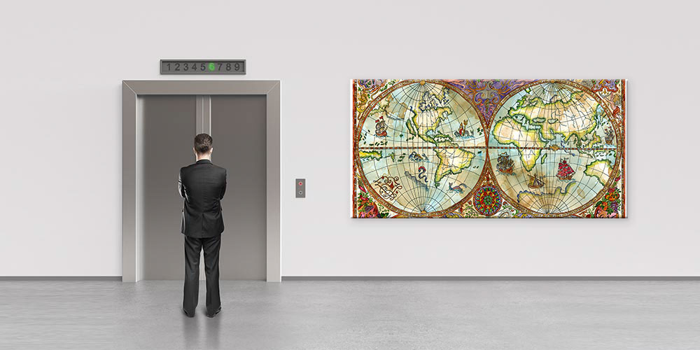 Bu büyük ebatlı duvar dekoru antik dünya haritasını 7835