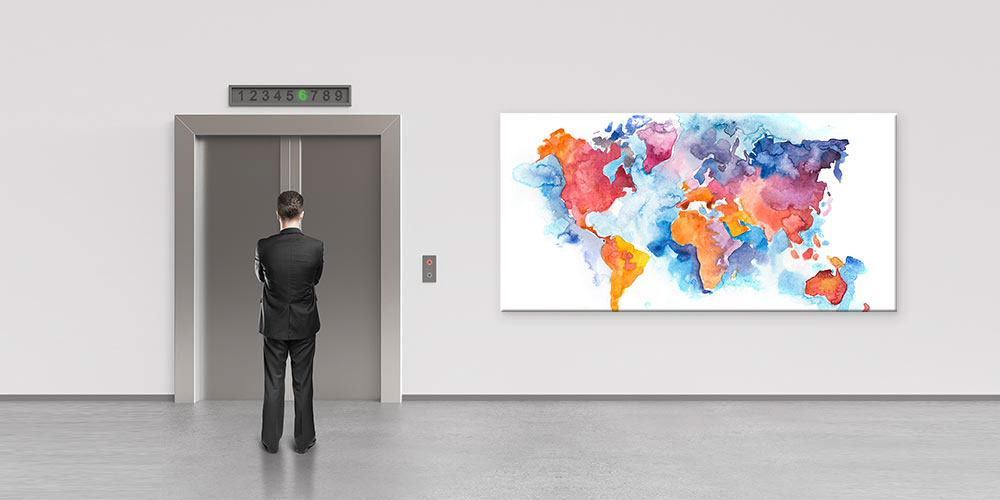 Bu büyük ebatlı duvar dekoru su renkleriyle boyanmış 7839