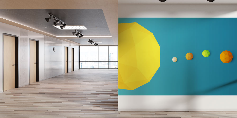 Geometrik Güneş Sistemi Duvar Kağıdı 10309