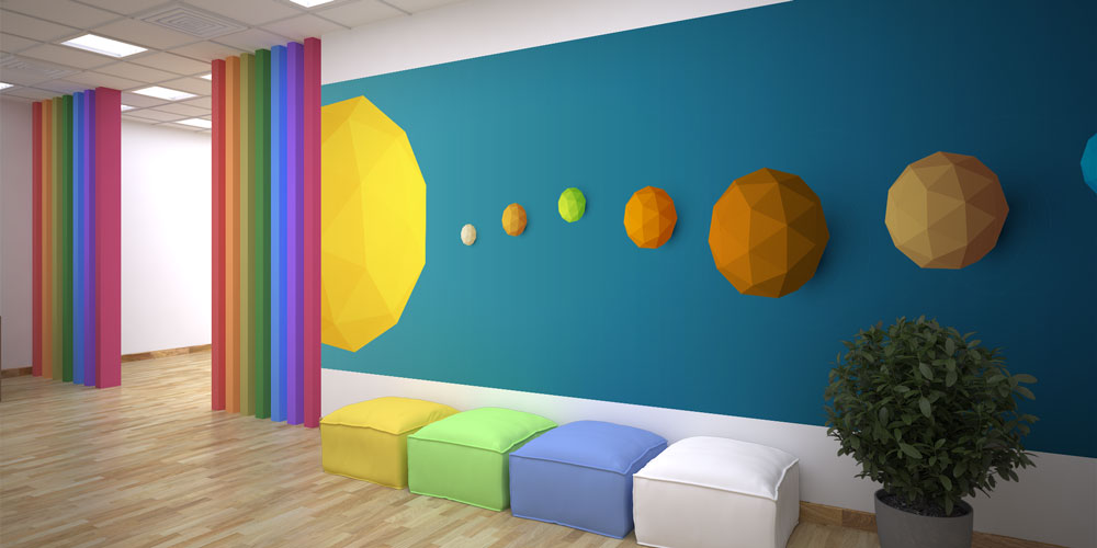 Geometrik Güneş Sistemi Duvar Kağıdı 10309