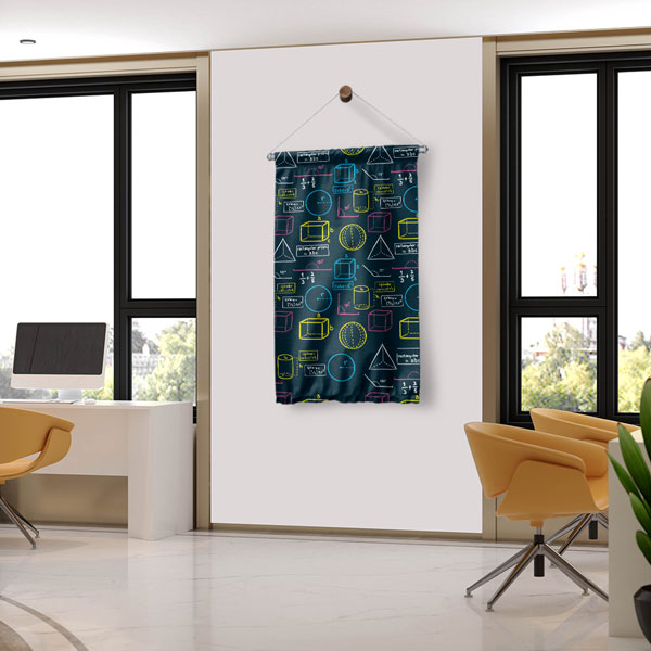 geometry-class-wall-decor-8047-02 Geometri Şekilleri Duvar Flaması 8047