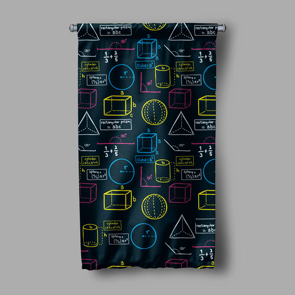 geometry-class-wall-decor-8047-04 Geometri Şekilleri Duvar Flaması 8047