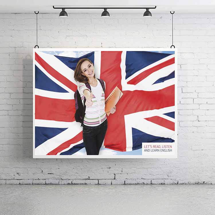 Let's Read, Listen and Learn English Eğitim Posteri – 3254