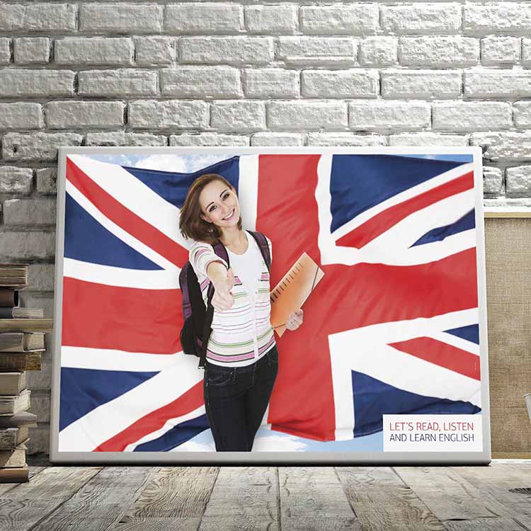 Let's Read, Listen and Learn English Eğitim Posteri – 3254