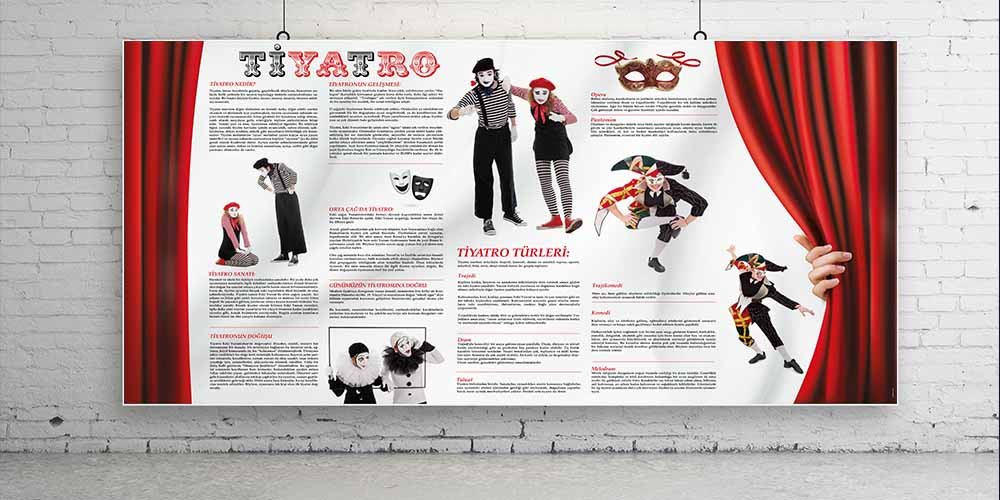 Tiyatro Temalı Büyük Ebat Okul Duvar Posteri A-111