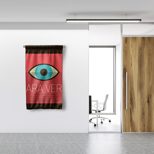Göz Sağlığı 'Ara Ver' Duvar Flaması 8193