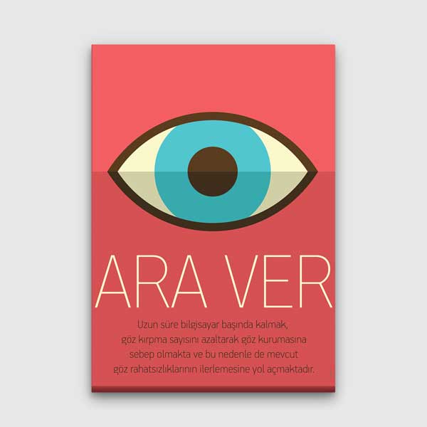 Göz Sağlığı İçin "Ara Ver" Temalı Duvar Tablosu – 1513