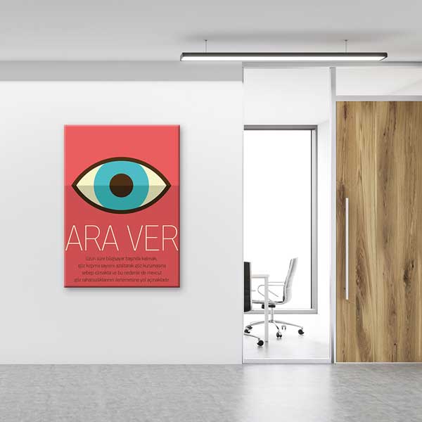 Göz Sağlığı İçin "Ara Ver" Temalı Duvar Tablosu – 1513