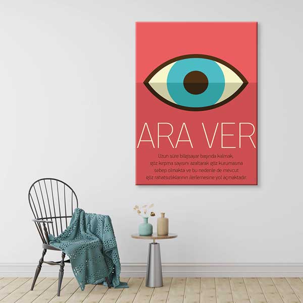 Göz Sağlığı İçin "Ara Ver" Temalı Duvar Tablosu – 1513