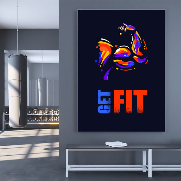 gym-wall-decor-5810-01 Get Fit Kanvas Tablo – 5810