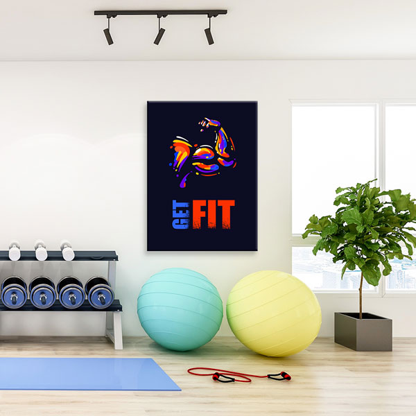 gym-wall-decor-5810-02 Get Fit Kanvas Tablo – 5810