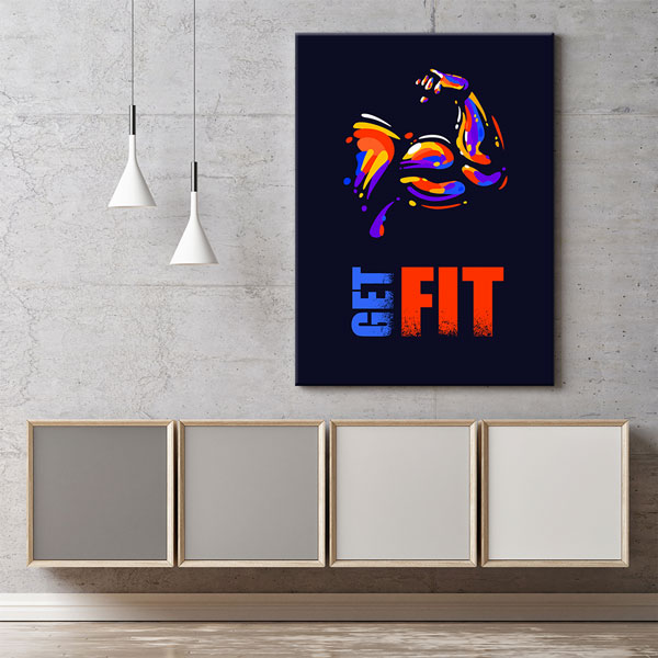 gym-wall-decor-5810-03 Get Fit Kanvas Tablo – 5810