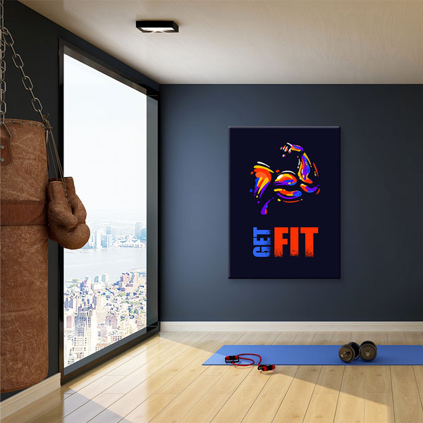 gym-wall-decor-5810-04 Get Fit Kanvas Tablo – 5810