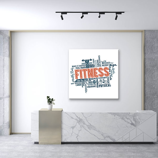 Fitness Word Cloud Kanvas Tablo – 5803