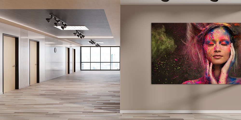 hair-dresser-wall-art-decor-7917-02 Renk Patlamalı Kadın Portresi Duvar Dekoru 7917