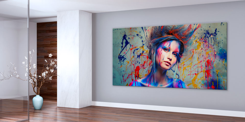 Renk Sıçramalı Kadın Portresi Duvar Dekoru 7918