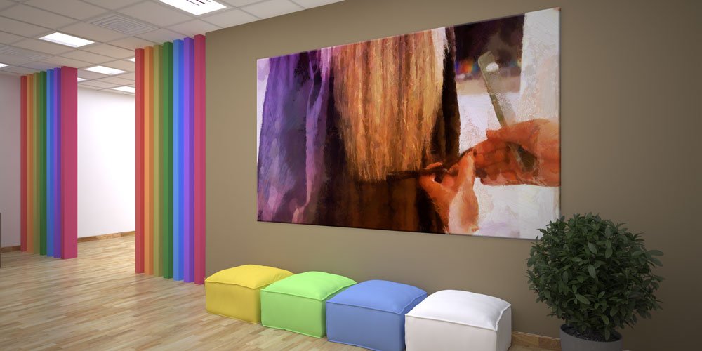 Kuaför Saç Kesimi Duvar Dekoru – 7938-DK