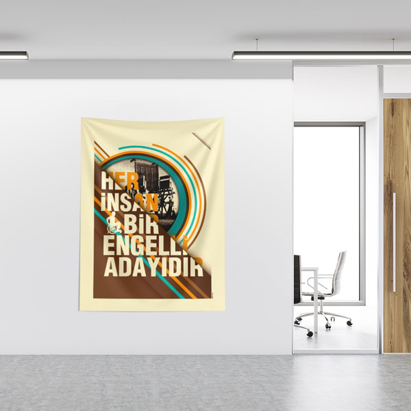 Her İnsan Bir Engelli Adayıdır Duvar Örtüsü 8503