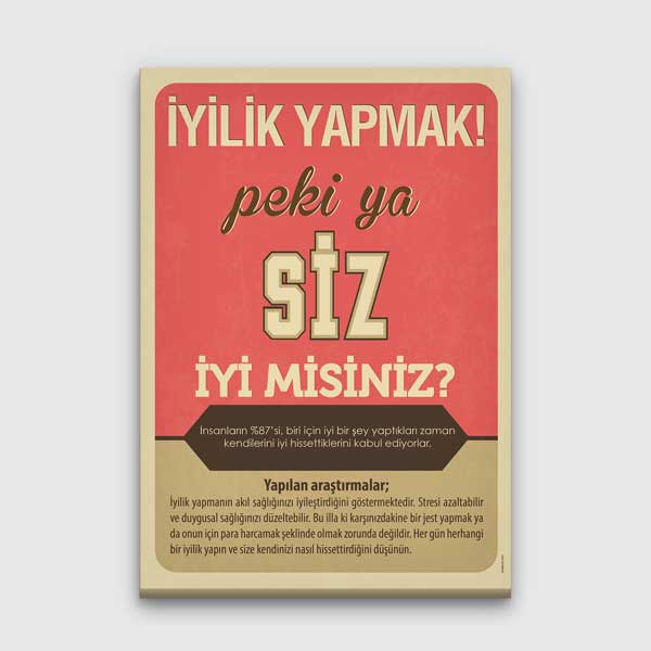 hastane-dekorasyonu-1247-00 İyilik Yapmak Temalı Motivasyon Posteri – 1247