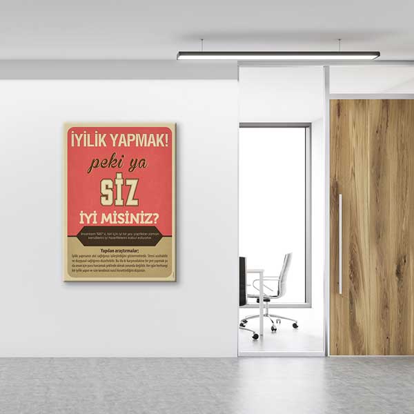 hastane-dekorasyonu-1247-02 İyilik Yapmak Temalı Motivasyon Posteri – 1247