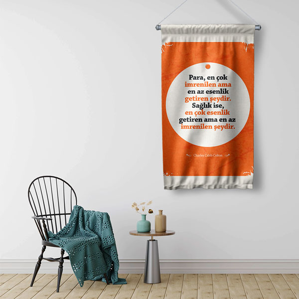 Sağlık Değeri Duvar Flaması 8176